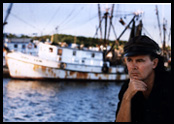Sanchez in boat yard -- circa 